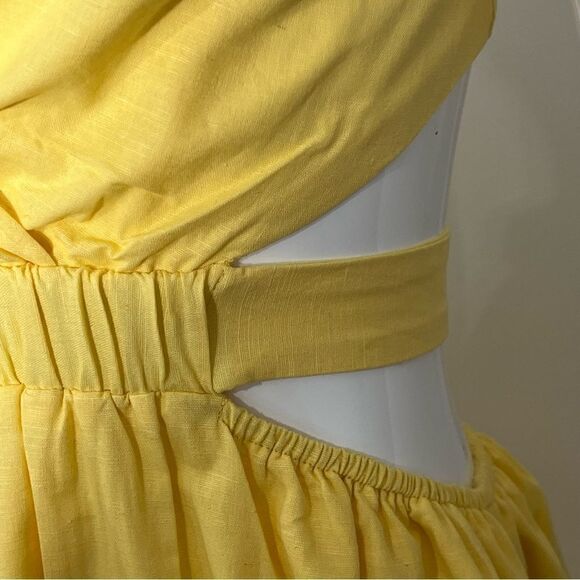 NWT All About May  Bon Voyage‎ Yellow Cut-Out Sides Tie Back Sundress -- 6 - Picture 7 of 16